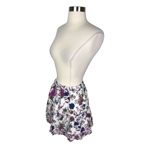 Raga Purple Floral Mini Skirt - Size Medium - Picture 3 of 8